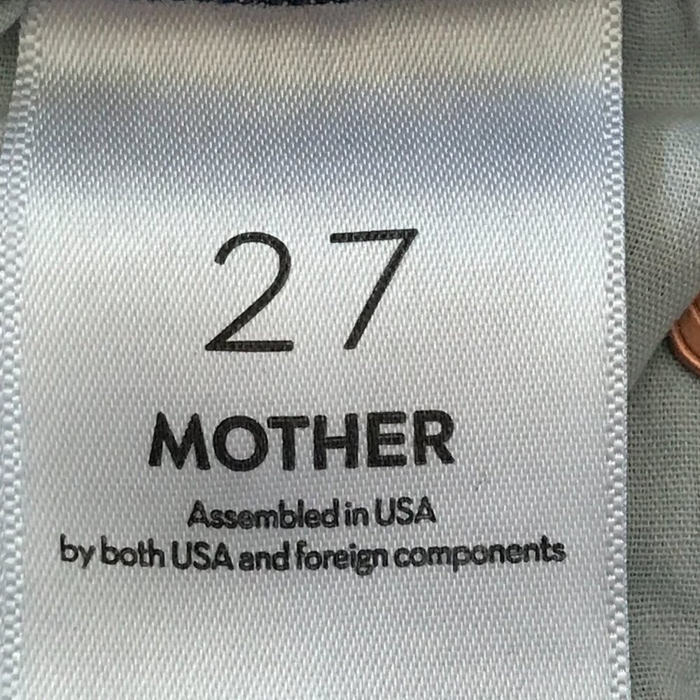 Mother The Insider Crop Step Fray Jeans Women 27 Mid Rise Dark Wash Stretch - Picture 4 of 15